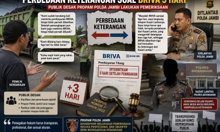 Dirlantas Polda Jambi Diduga Terima Keterangan Berbeda Soal BRIVA 3 Hari, Publik Desak Propam Lakukan Pemeriksaan