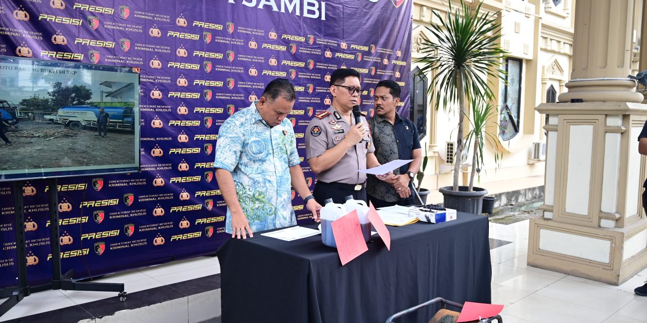 Polda Jambi Ungkap Peredaran BBM Ilegal, Sita 6.163 Liter Solar Olahan Dan Tetapkan Satu Tersangka