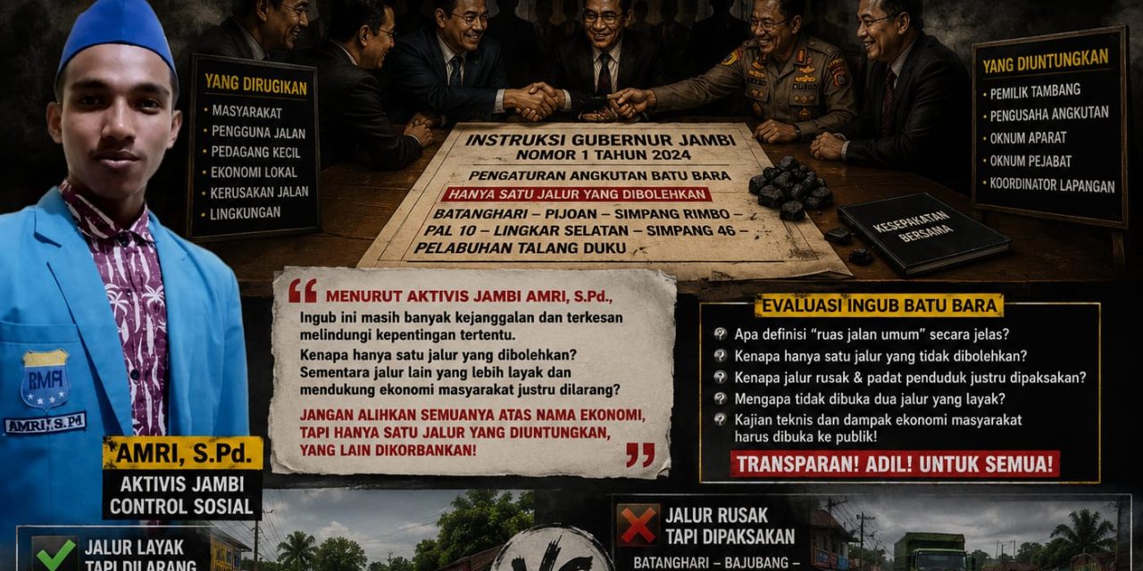 Evaluasi Kesepakatan Bersama dan Instruksi Gubernur Jambi Tentang Pengaturan Angkutan Batu Bara Melalui Ruas Jalan Umum