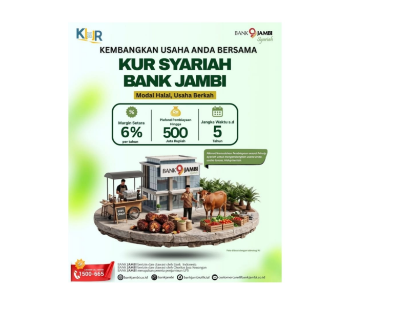 KUR Syariah Bank Jambi Tawarkan Pembiayaan Hingga Rp500 Juta Untuk Pengembangan Usaha