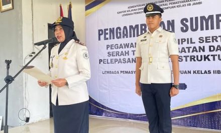 Tujuh Pegawai Lapas Perempuan Kelas IIB Jambi Angkatan 2024 Resmi Diambil Sumpah Sebagai Pegawai Negeri Sipil