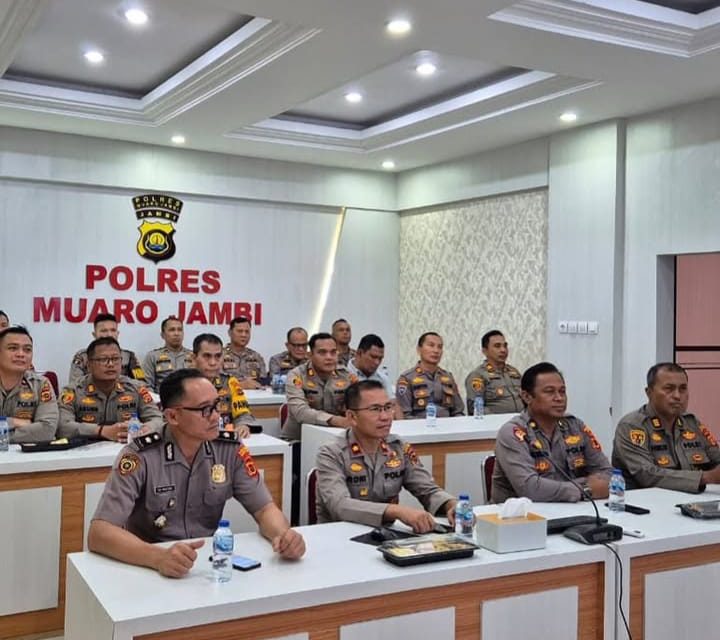 Polres Muaro Jambi Ikuti Zoom Meeting Penganugerahan Hoegeng Awards 2026