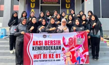 Sambut HUT Ke-81 Kemerdekaan RI, Lapas Perempuan Jambi Gelar Aksi Bersih-Bersih Lingkungan