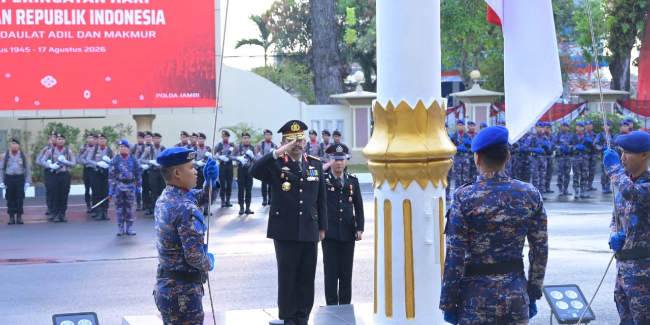 Wakapolda Jambi Pimpin Upacara HUT ke-81 Kemerdekaan RI, Ajak Wujudkan Jambi yang Adil dan Makmur
