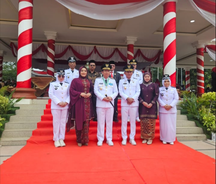 Kepala Desa Suko Awin Jaya Hadiri Upacara HUT Ke-81 Kemerdekaan RI di Muaro Jambi