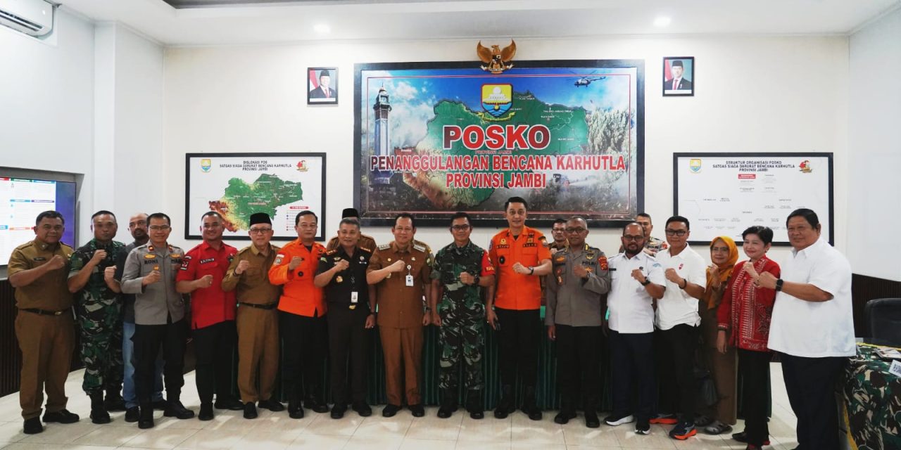 Danrem 042/Gapu Pimpin Rakor Karhutla, Perkuat Sinergi Penanganan Kebakaran di Jambi