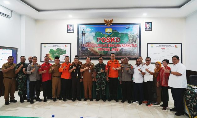 Danrem 042/Gapu Pimpin Rakor Karhutla, Perkuat Sinergi Penanganan Kebakaran di Jambi