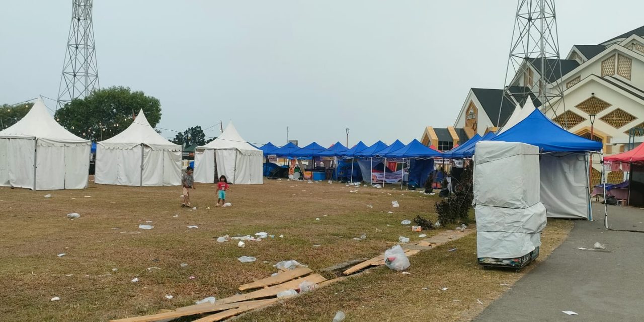 Sampah Berserakan di Arena Pameran HUT RI Ke-81 Jambi, Kebersihan Jadi Sorotan