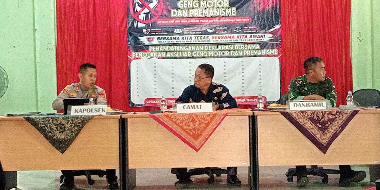 Cegah Geng Motor Dan Premanisme, Kecamatan Mestong Gelar Deklarasi Dan Pakta Integritas