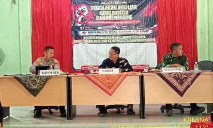 Cegah Geng Motor Dan Premanisme, Kecamatan Mestong Gelar Deklarasi Dan Pakta Integritas