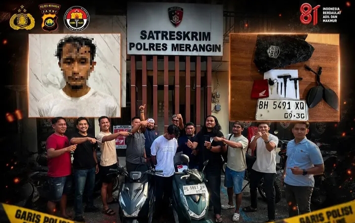 Gerak Cepat Saat Pawai, Tim URC Polres Merangin Ringkus Terduga Curanmor Dalam Tiga Jam