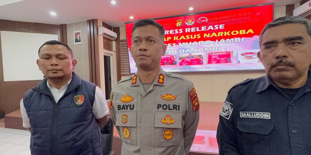 Polres Muaro Jambi Ungkap Dua Kasus Narkotika, 26,11 Gram Sabu Diamankan
