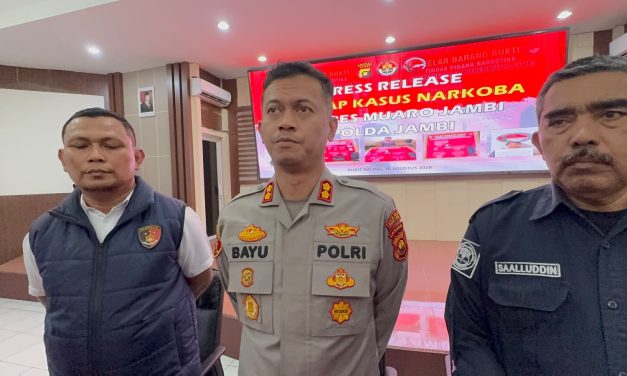 Polres Muaro Jambi Ungkap Dua Kasus Narkotika, 26,11 Gram Sabu Diamankan