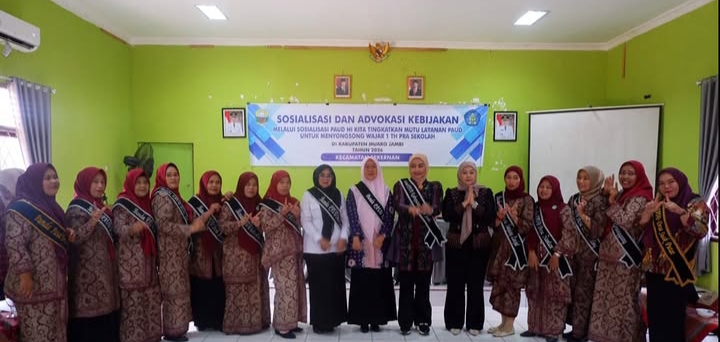 Bunda PAUD Muaro Jambi Buka Sosialisasi Pengembangan PAUD Holistik Integratif Di Sekernan