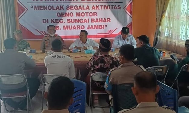 Forkopimcam Sungai Bahar Sepakat Tolak Geng Motor Demi Jaga Keamanan Wilayah