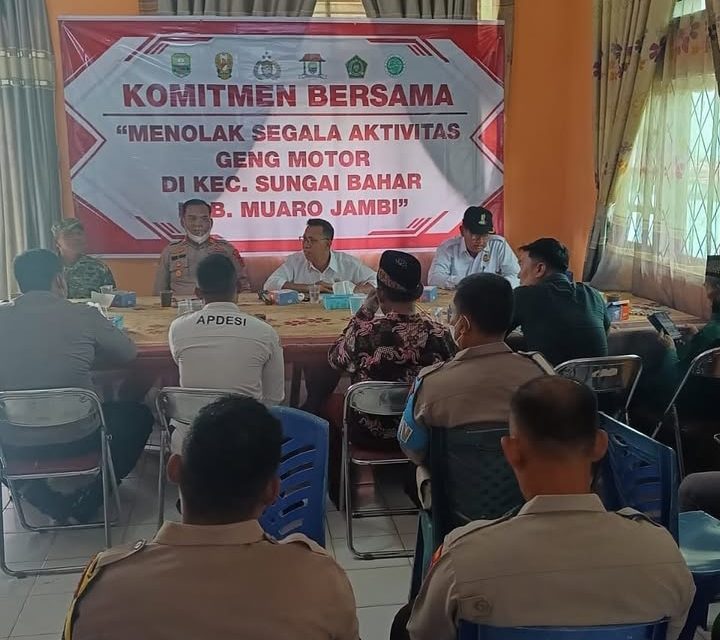 Forkopimcam Sungai Bahar Sepakat Tolak Geng Motor Demi Jaga Keamanan Wilayah