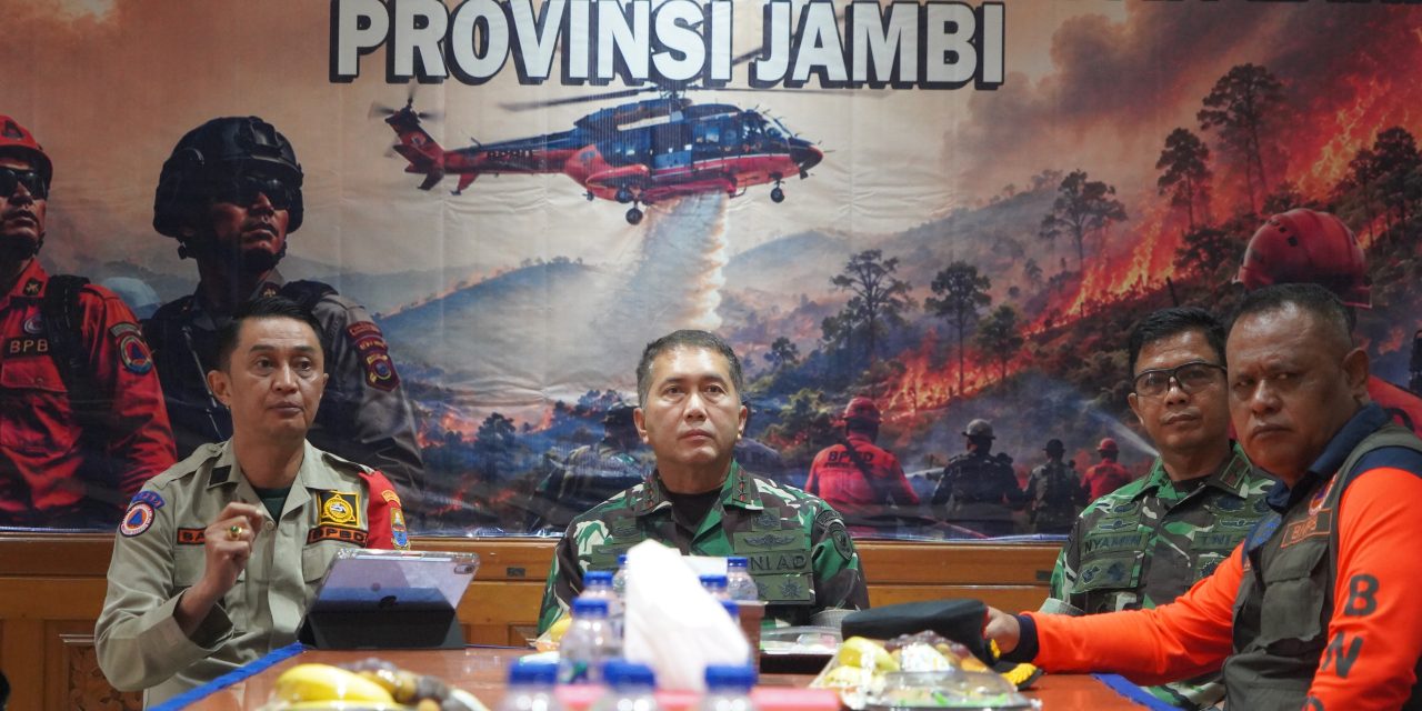 Pangdam XX/TIB Tinjau Posko Udara Dan Darat, Pastikan Kesiapsiagaan Penanganan Karhutla Di Jambi