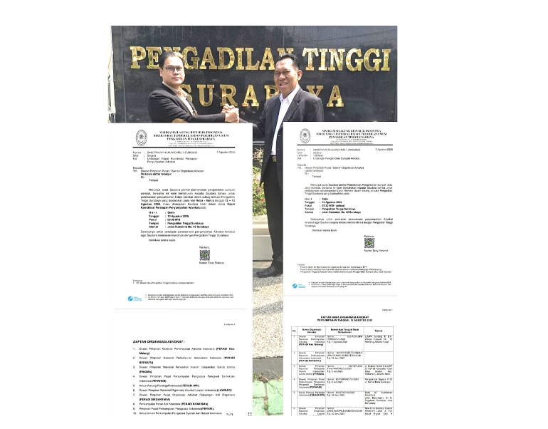 FERADI WPI Hadiri Rakor Persiapan Penyumpahan Advokat Di Pengadilan Tinggi Surabaya