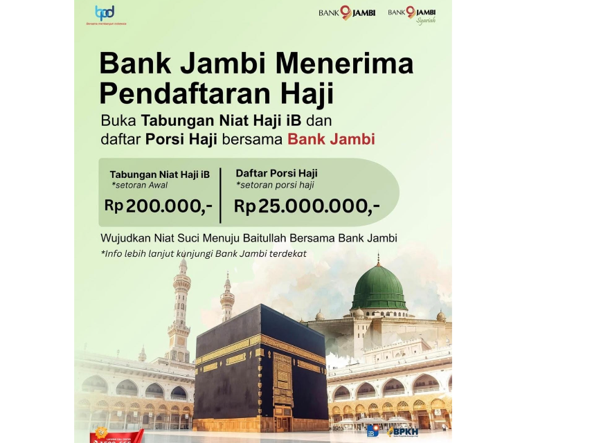 Bank Jambi Buka Tabungan Niat Haji iB Dan Layanan Pendaftaran Porsi Haji