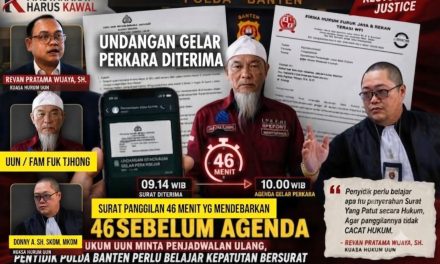Undangan Gelar Perkara Diterima 46 Menit Sebelum Agenda, Tim Kuasa Hukum UUN Minta Penjadwalan Ulang