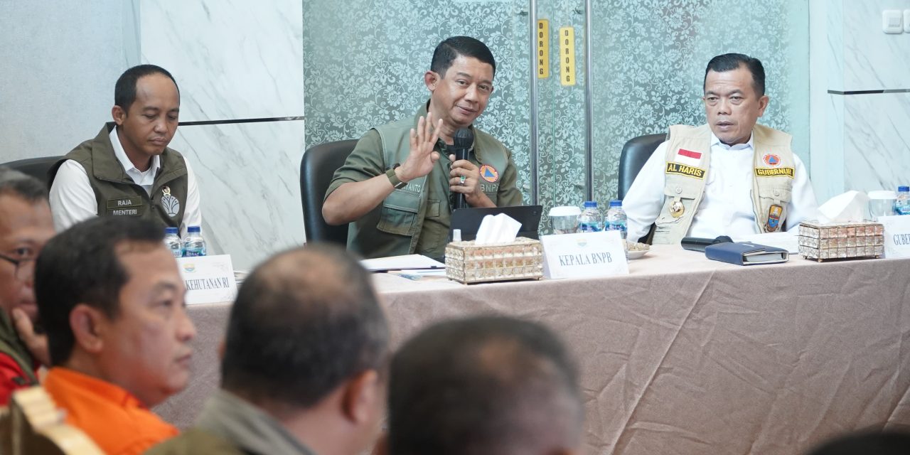 Menhut dan Kepala BNPB Pimpin Rakor Teknis Karhutla di Jambi, Perkuat Sinergi TNI-Polri dan Pemda