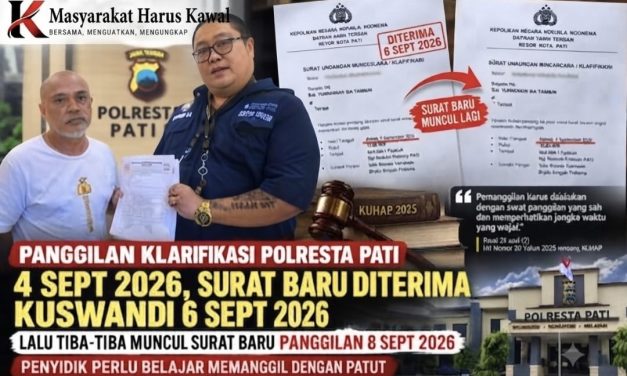 Surat Panggilan Klarifikasi Polresta Pati Disorot, Kuasa Hukum Pertanyakan Tenggat Waktu Penyampaian