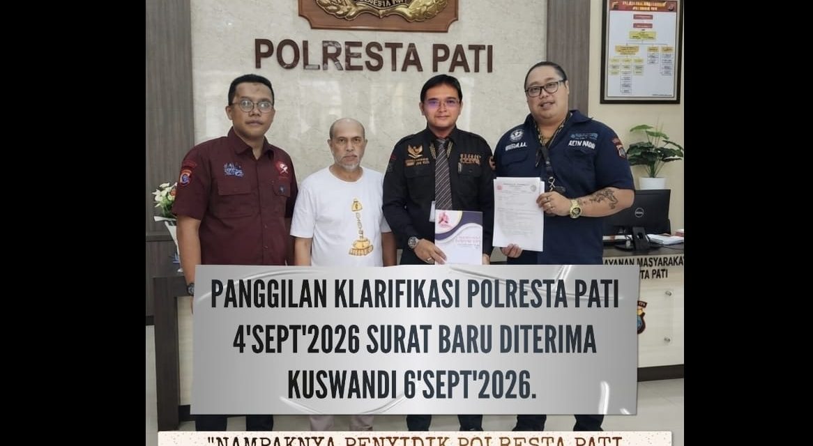 Ketua DPC FERADI WPI–Subur Jaya Pati Soroti Tenggat Waktu Surat Panggilan Klarifikasi Polresta Pati