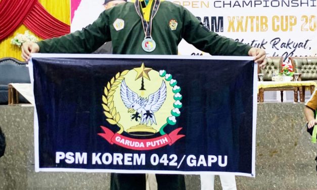 Prajurit Korem 042/Gapu Ukir Prestasi, Pratu Andrian Firdaus Raih Juara 2 Open Championship Piala Pangdam XX/TIB Cup 2026