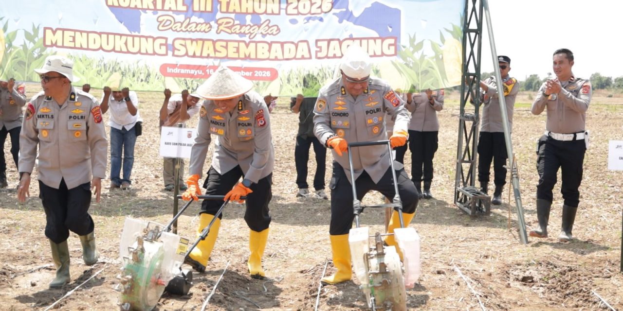 Polda Jabar Manfaatkan 165 Hektare Lahan Baku Sawah Untuk Tanam Jagung Saat Kemarau