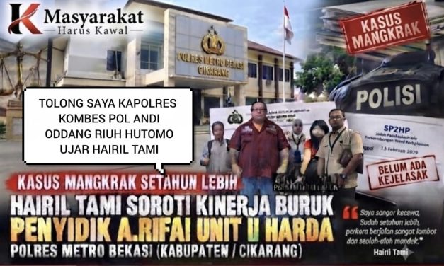Hairil Tami Soroti Lambannya Penanganan Aduan Di Polres Metro Bekasi