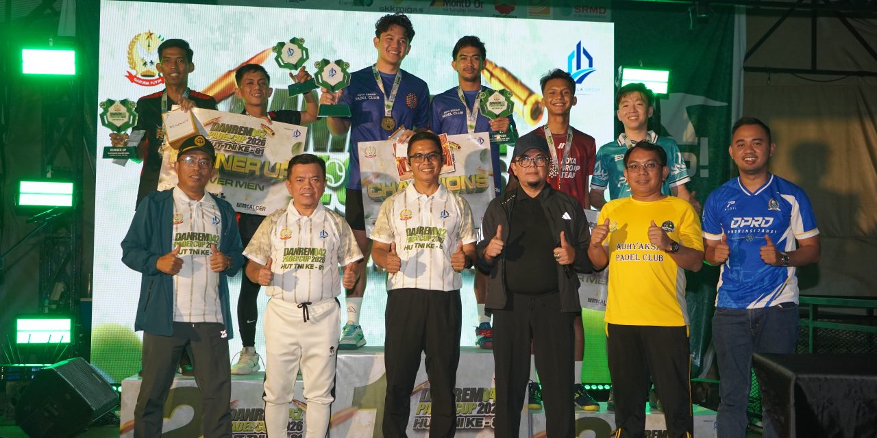 Danrem 042/Gapu Padel Cup Resmi Ditutup, Enam Kategori Lahirkan Juara