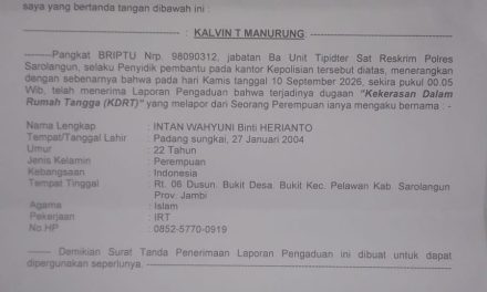 Polres Sarolangun Didesak Segera Tindaklanjuti Laporan Dugaan KDRT