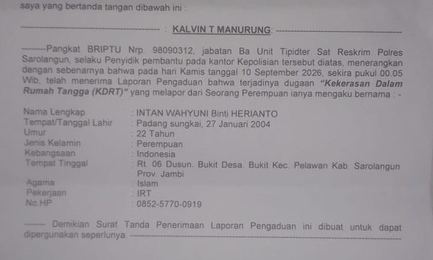Polres Sarolangun Didesak Segera Tindaklanjuti Laporan Dugaan KDRT
