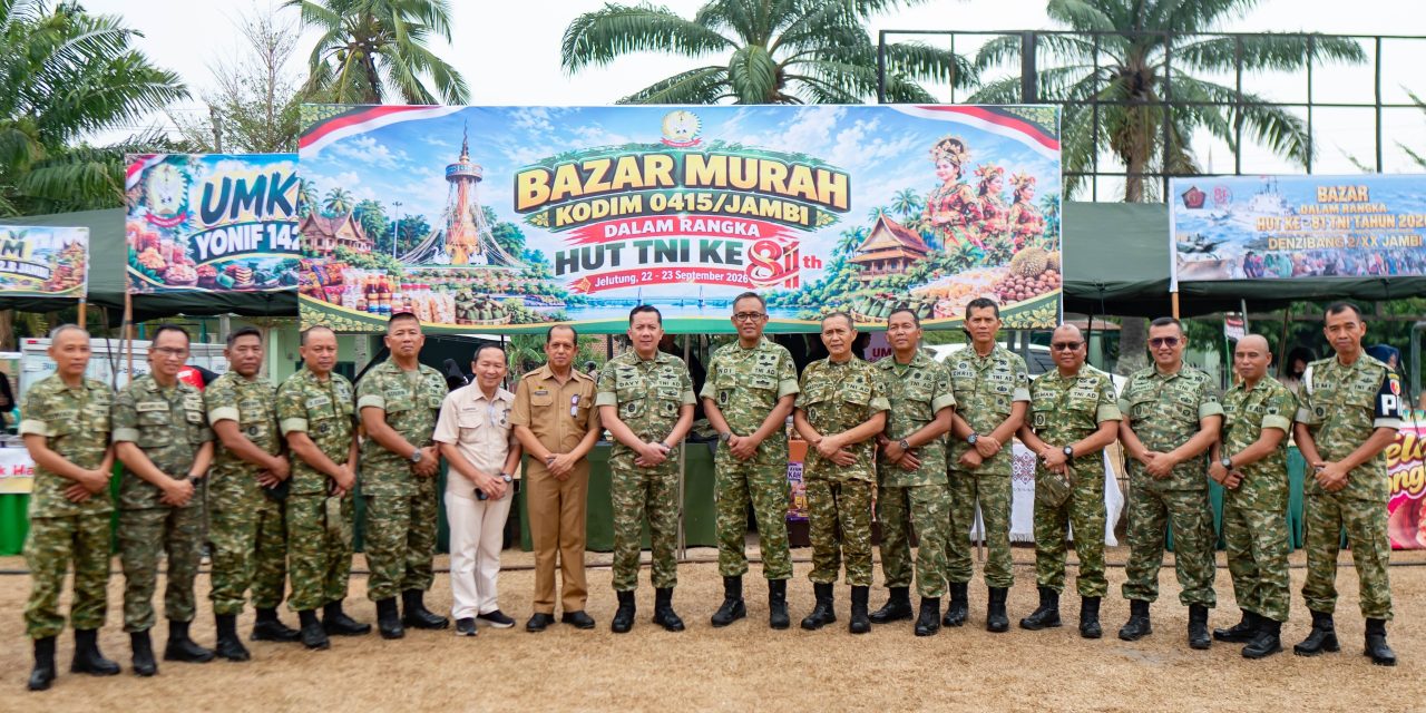 Jelang HUT Ke-81 TNI, Korem 042/Gapu Gelar Bazar UMKM Murah Serentak