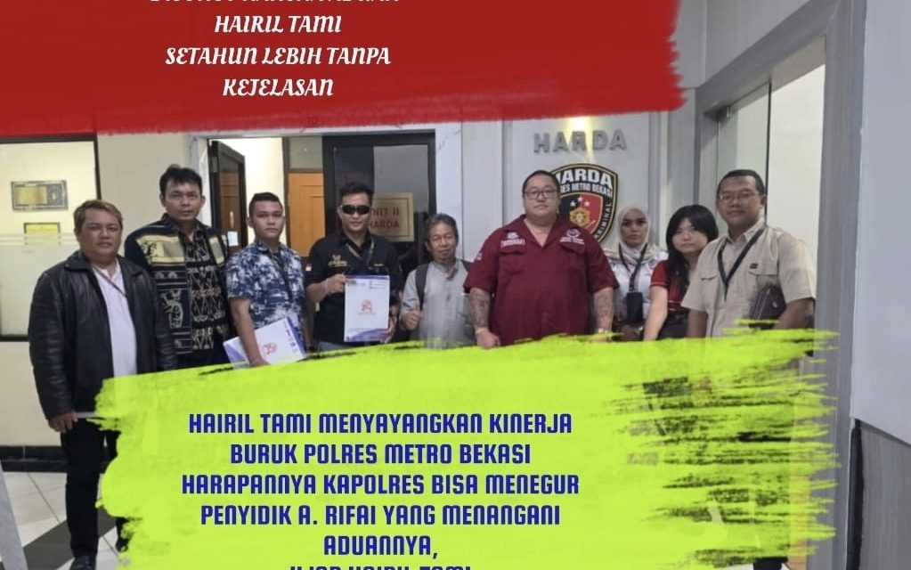 Aduan Hairil Tami Setahun Lebih Belum Jelas, Kuasa Hukum Soroti Komunikasi Penyidik Polres Metro Bekasi