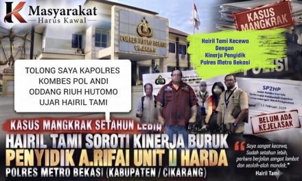 Setahun Lebih Aduan Dugaan Penggelapan Belum Jelas, Hairil Tami Pertanyakan Perkembangan di Polres Metro Bekasi