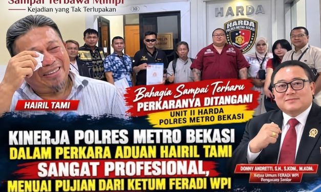 Hairil Tami Apresiasi Penanganan Aduannya di Unit II Harda Polres Metro Bekasi