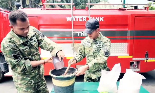 Kodam II/Sriwijaya Distribusikan PS 08 Berbasis Singkong Untuk Perkuat Penanganan Karhutla Di Lahat