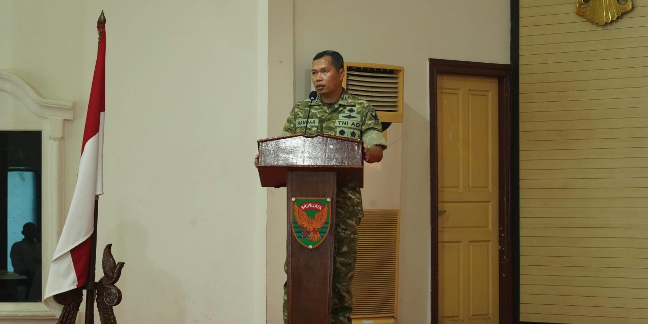 Kodam II/Sriwijaya Sosialisasikan Penyiapan Kader SDAB Komponen Pendukung 2026