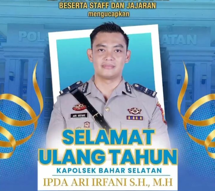 Ulang Tahun Ke-40, Kapolsek Bahar Selatan IPDA Ari Irfani Terima Doa dari Rekan Sejawat dan Insan Pers