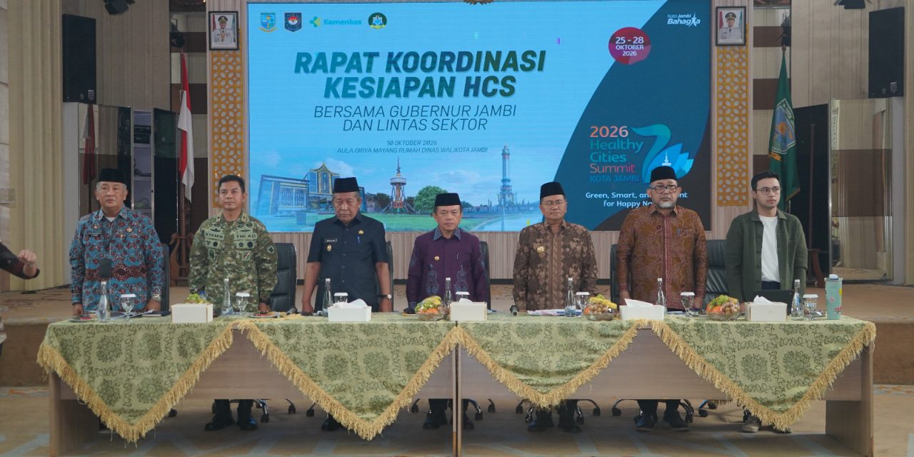 Danrem 042/Gapu Dukung Kesiapan Kota Jambi Jadi Tuan Rumah Healthy Cities Summit 2026