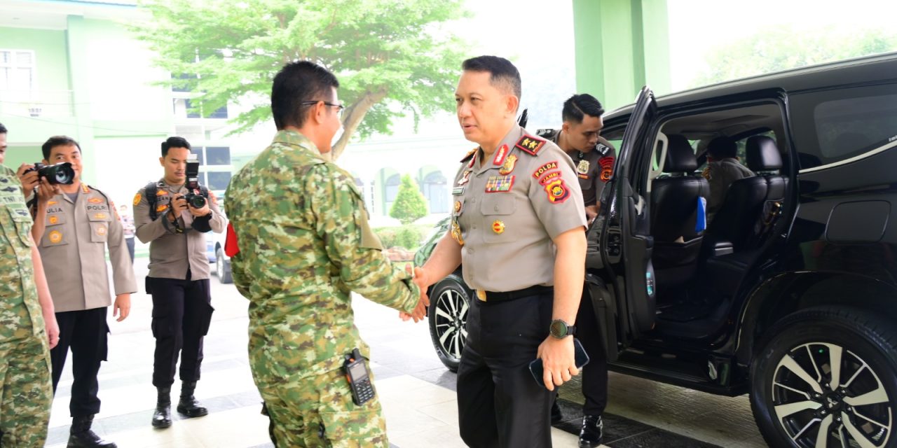 Kapolda Jambi Kunjungi Korem 042/Gapu, Perkuat Sinergitas TNI-Polri