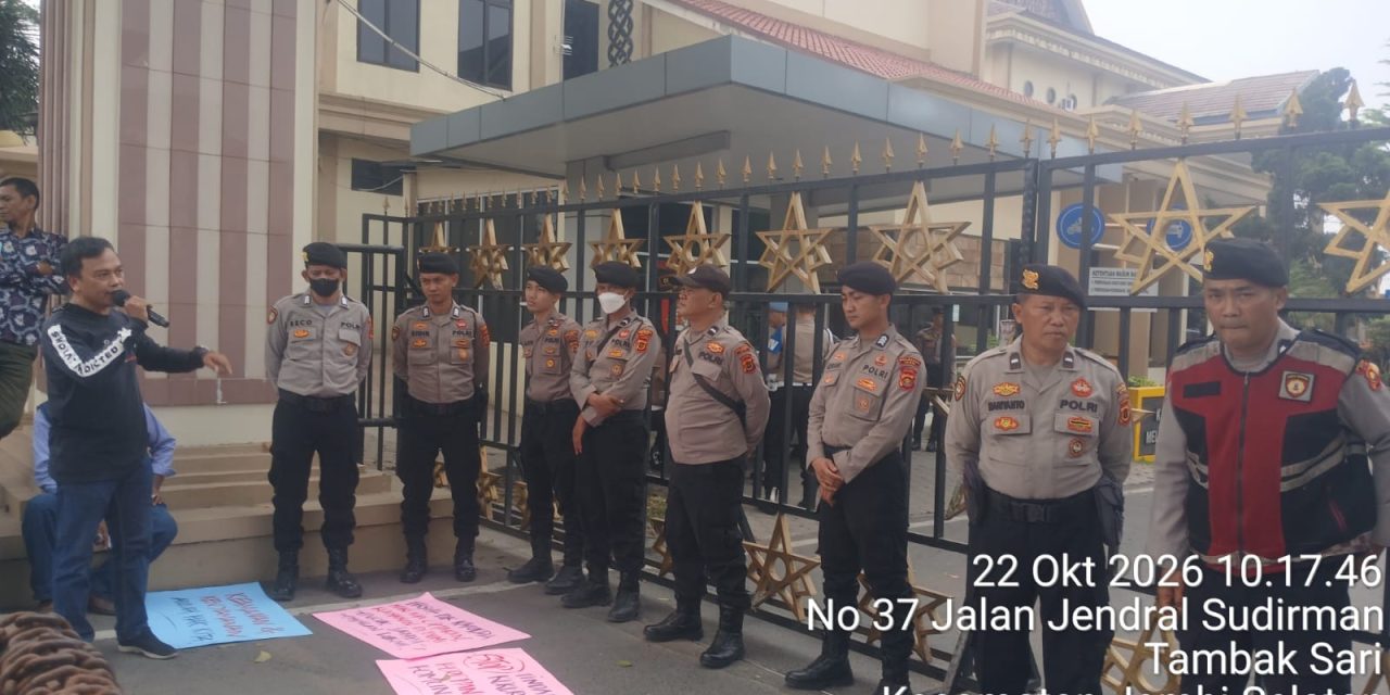 AM-PPH Geruduk Mapolda Jambi, Desak Evaluasi Penyidik atas Laporan Dugaan Penganiayaan dan Perampasan di Maro Sebo