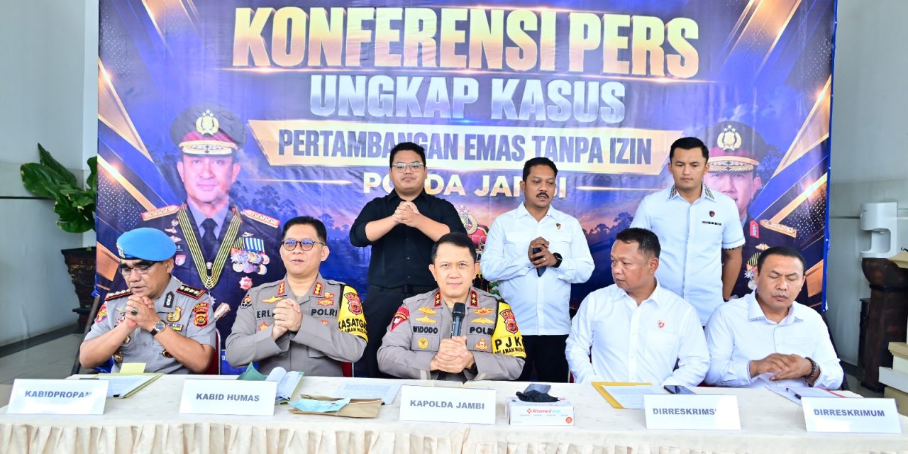 Polda Jambi Ungkap 32 Kasus PETI, 71 Orang Ditetapkan Sebagai Tersangka Sepanjang 2026