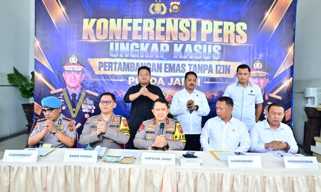 Polda Jambi Ungkap 32 Kasus PETI, 71 Orang Ditetapkan Sebagai Tersangka Sepanjang 2026
