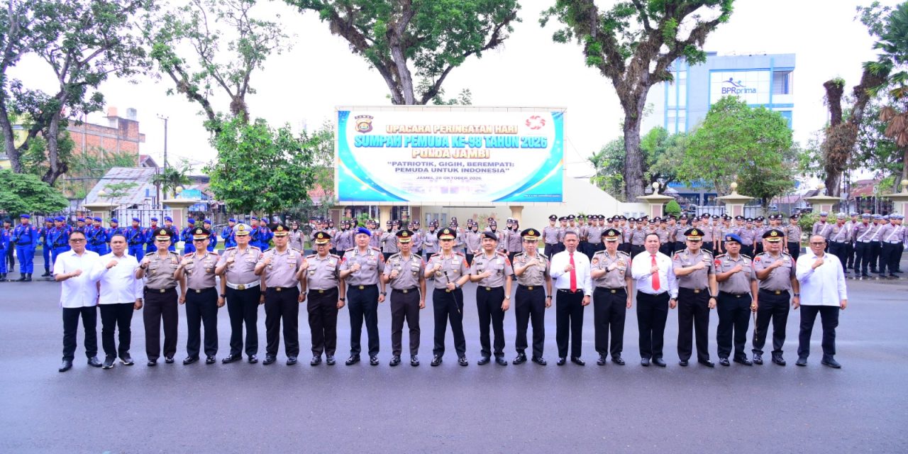 Polda Jambi Peringati Hari Sumpah Pemuda ke-98, Kapolda Tekankan Persatuan dan Patriotisme