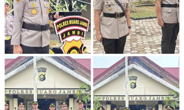 Kapolres Muaro Jambi Pimpin Sertijab Kasat Reskrim dan Purna Bakti Personel