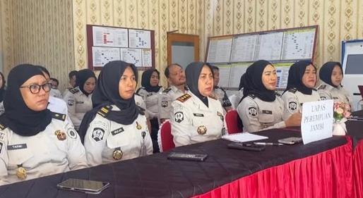 Lapas Perempuan Kelas IIB Jambi Ikuti Anev Ditjen Pemasyarakatan Bersama Menteri Imipas